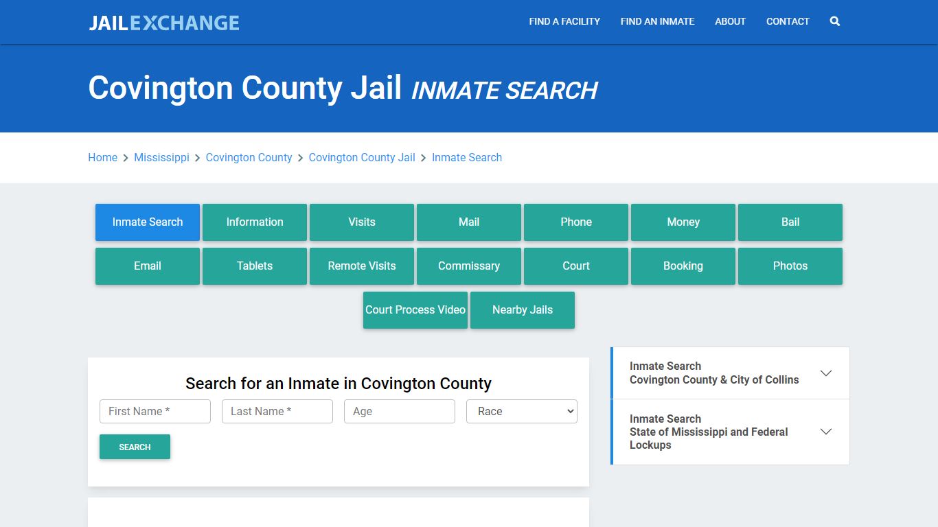 Covington County Jail, MS Inmate Search: Roster & Mugshots